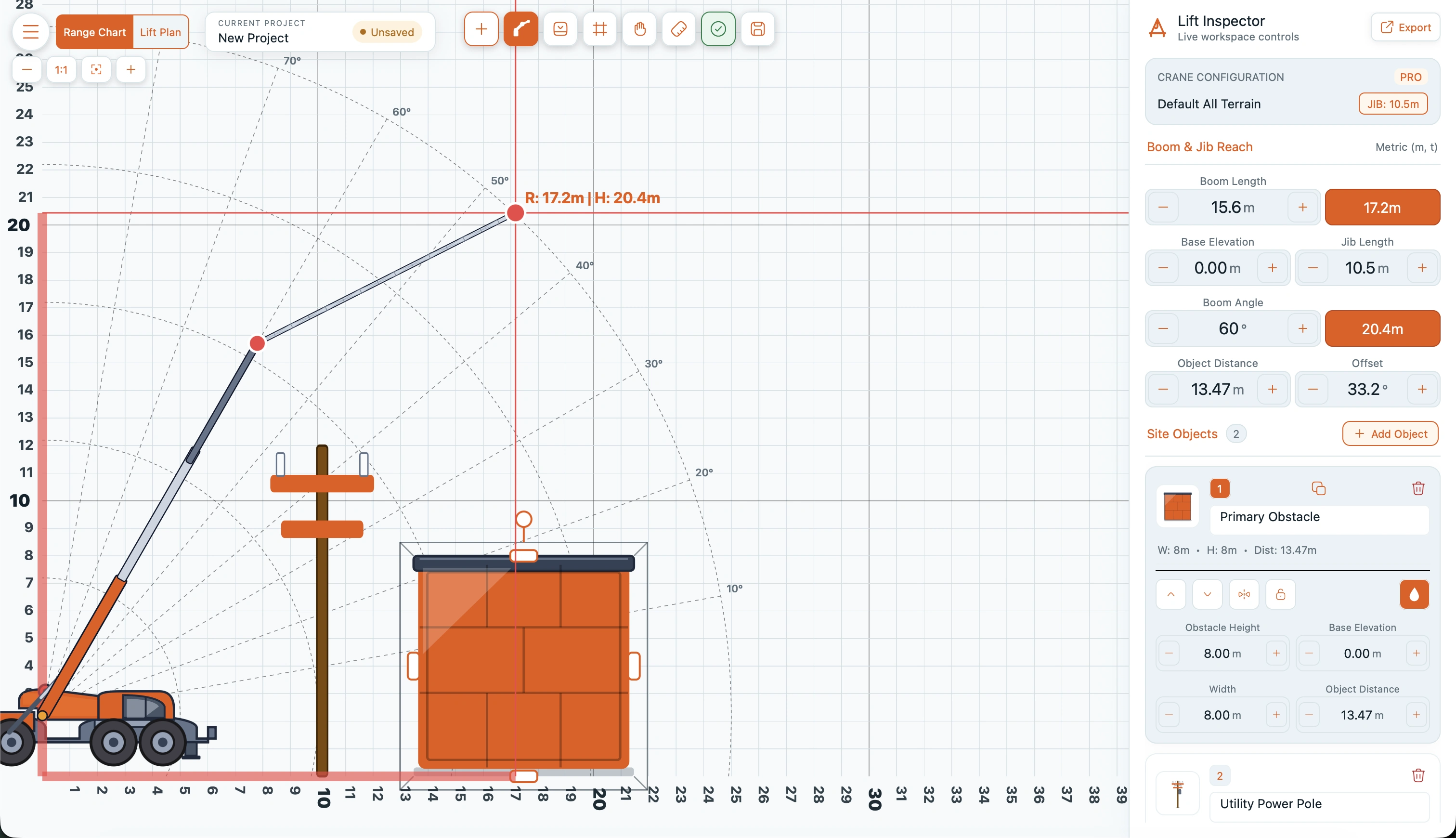 OutriggerPlan Windows desktop application preview for crane lift planning